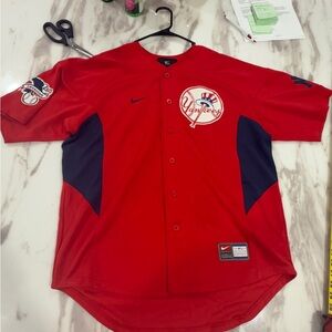 Nike Red and Navy Yankees Jersey